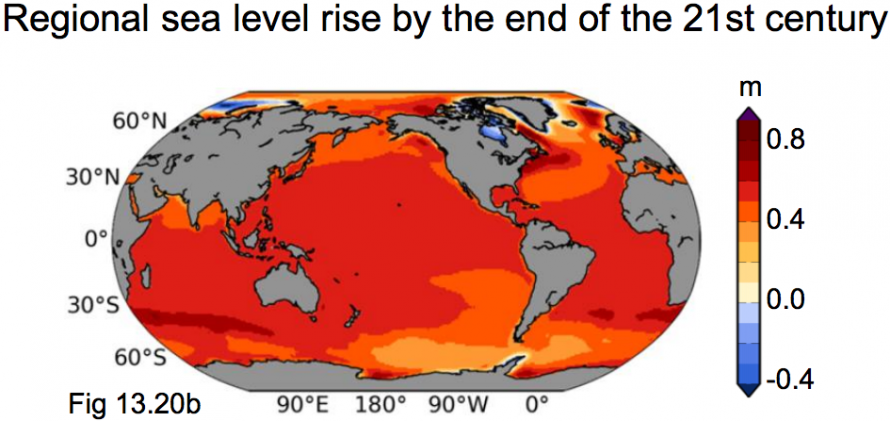 sea level rise – IPCC image Fig 13.20b